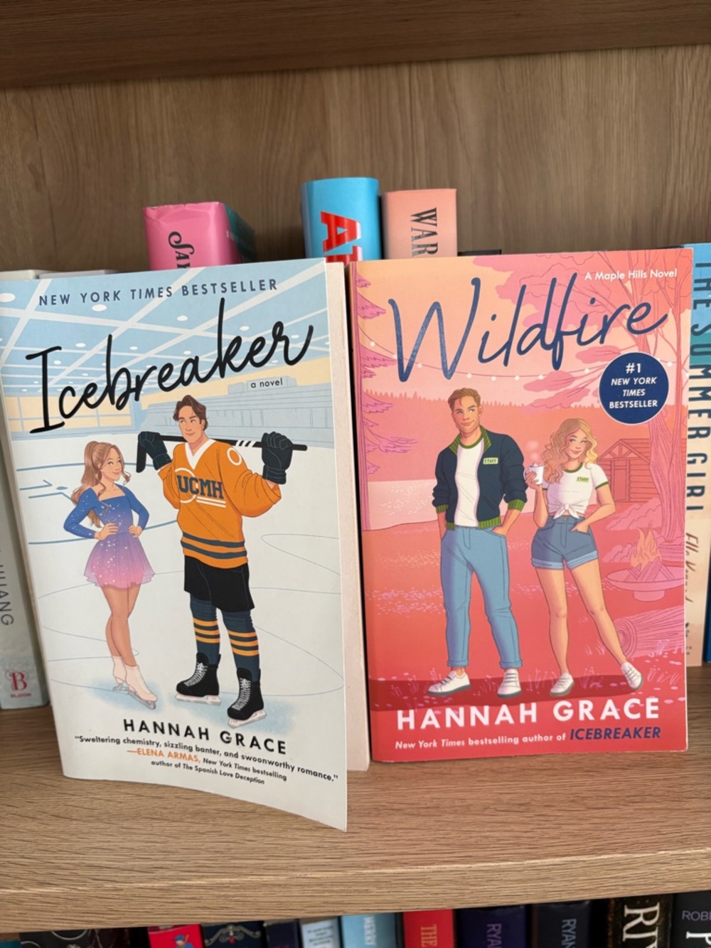 Icebreaker & Wildfire by Hannah Grace - Light Blue and Pink Covers